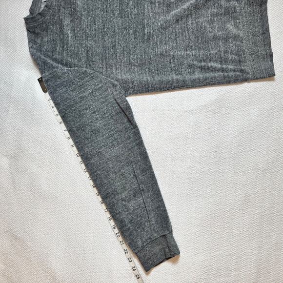 Frank & Oak Washed-Velvet Crewneck in Grey Heather Men's XL Cotton blend - Picture 12 of 12